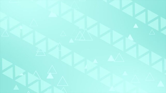 Cyan color multiple triangular shapes moving upwards with zig- zag pattern abstract modern design geometrical background
