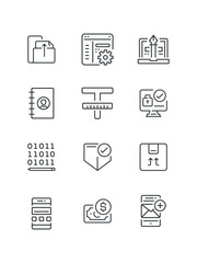 business and icons set of icons for web design, vector illustration