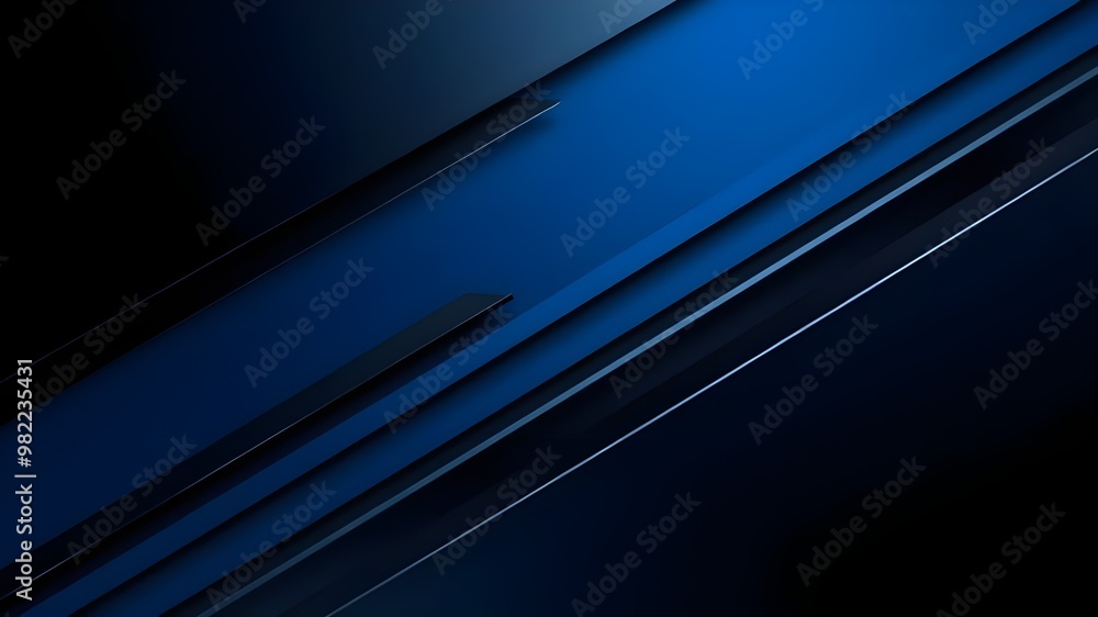 Aufkleber a stylish abstract image featuring sleek blue geometric layers creating a modern and dynamic backgro