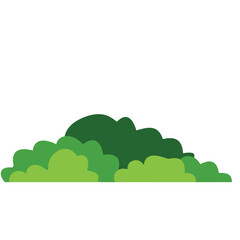 Green bush on white background. Vector illustration