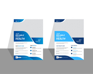 Corporate healthcare and medical flyer or poster design layout bundle flyer design.
