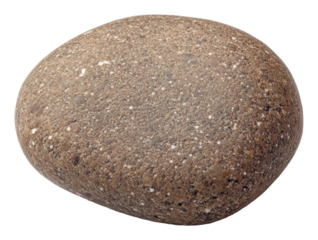 PNG Smooth river stone on white background