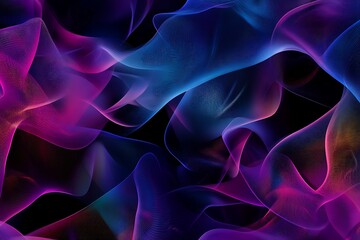 Obraz premium A mesmerizing abstract background featuring undulating sound waves and harmonic colors that create a visually captivating symphony of music