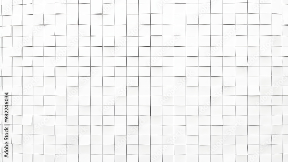 Aufkleber abstract white geometric background with square pattern design