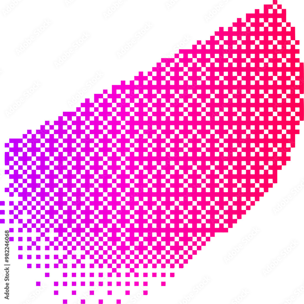 Poster Pixel pattern geometric shape. Textured bitmap Y2k dither gradient. Retro with old computer game graphic effect. Halftone illustration