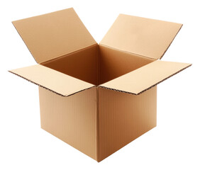 PNG Empty cardboard box ready for packing or shipping