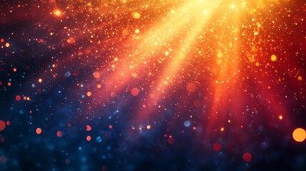 Naklejka premium Abstract Background with Red, Orange, and Blue Bokeh Lights