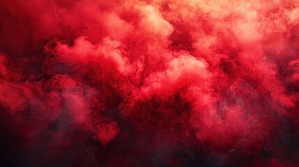 Fototapeta premium A vivid red smoke texture background, where thick, billowing clouds of scarlet and crimson blend seamlessly, creating a powerful and dynamic visual with a sense of fluidity and depth that draws the