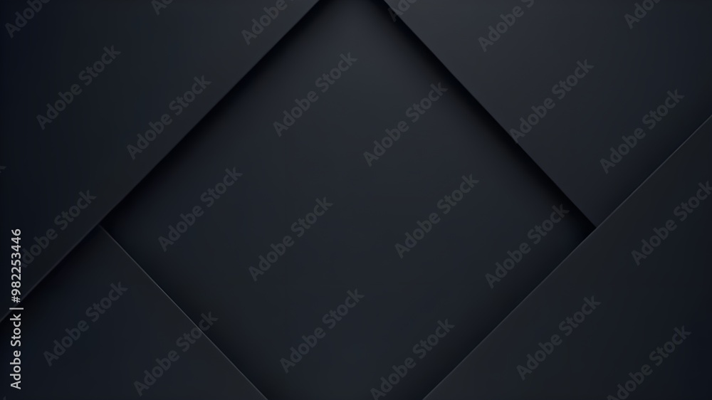 Aufkleber abstract geometric black background with overlapping shapes