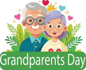 Happy Grandparents Day colorful illustration 