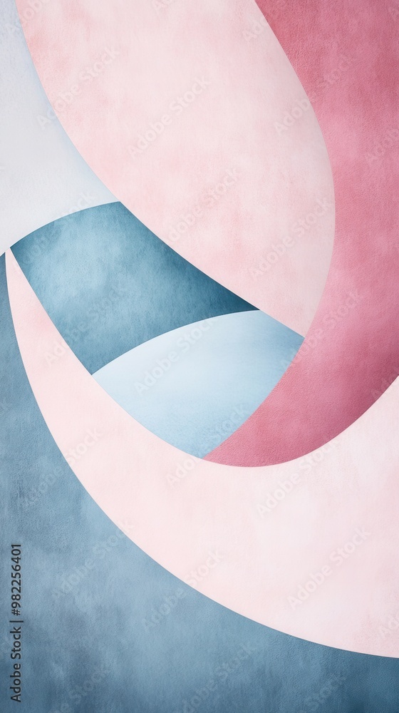 Poster a high-quality, geometric frame with abstract, angular edges in a pastel color