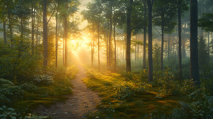 Enchanted Forest Sunrise