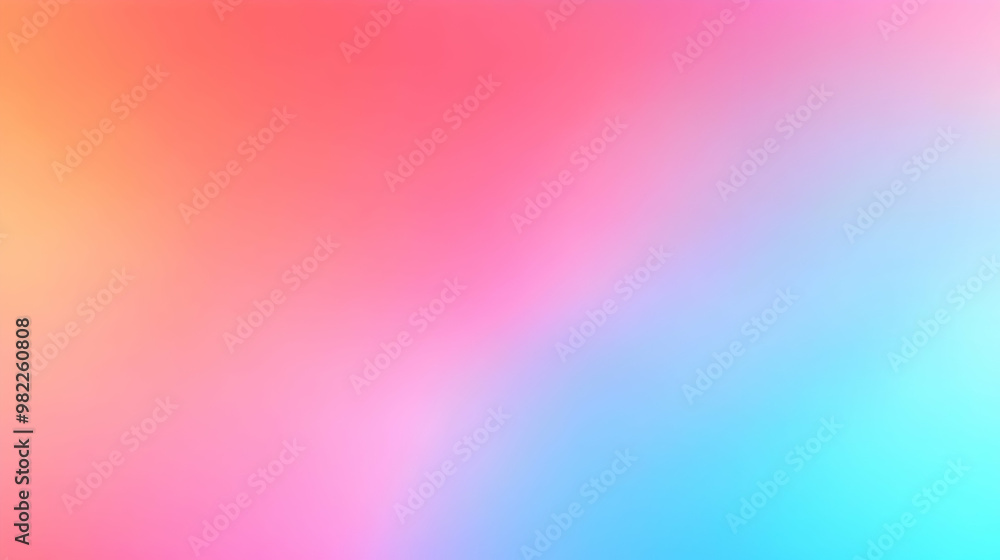 Aufkleber abstract gradient background with blurry colors in pink and blue tones for website or app design