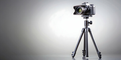 Camera stand designed for stable shots, isolated on background, photography, equipment, tripod, stable, shots