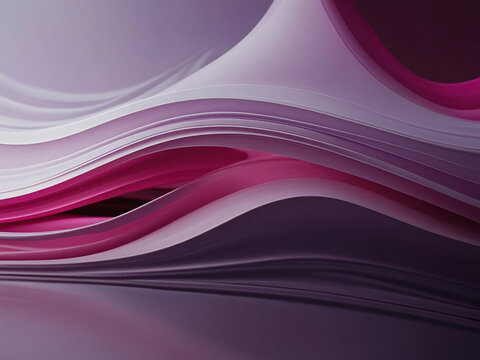 an abstract background with fluid shapes and a gradient of vibrant magenta to soft lilac, balancing boldness with subtle elegance
