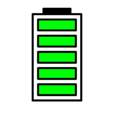battery icon vector symbol of power charge, simple battery icon 