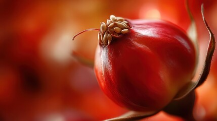 Close-up of a Red Rose Hip