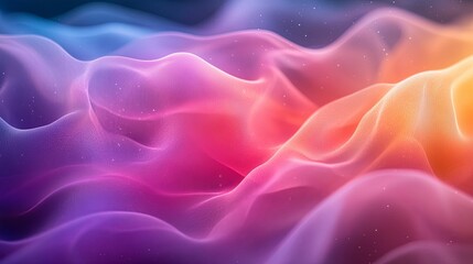 Obraz premium Abstract Wavy Pattern with Gradient Colors and Shimmering Lights