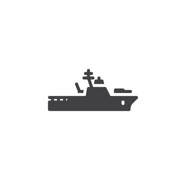 recommend clip art: Naval warship with cannon vector icon