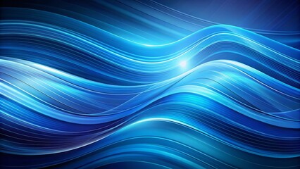 A soothing blend of blue hues and gentle wave patterns creates a calming and modern desktop wallpaper.