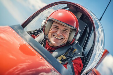 Pilot grins during daring aerobatic stunts - Powered by Adobe