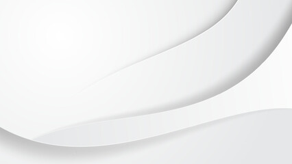 Minimalist 3d white wave background