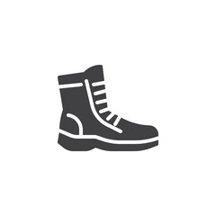 Military boot vector icon