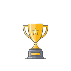 Abstract golden shining trophy icon vector art illustration design. Icon concept design.