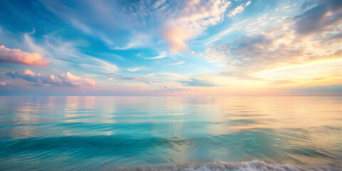 Obraz premium Soft pastel colors inspired by the sea create a calming and serene background for various design purposes, nautical, pastel