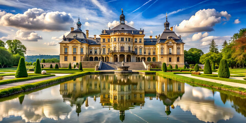 Obraz premium An architectural masterpiece in a picturesque European country, architecture, building, design, structure, landmark, historic