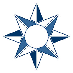 Vector graphic of pole star symbol that can be used for logo design