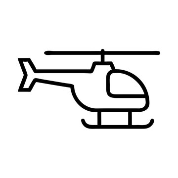 recommend clip art: Helicopter Outline Icon, Minimalist Black and White Aviation Symbol