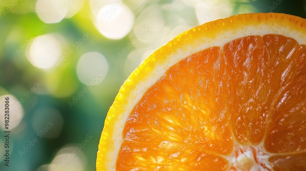 Sticker A Slice of Sunshine: Close-Up of a Juicy Orange