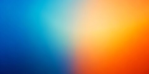 Obraz premium Blended orange and blue shades transition effortlessly, yielding a soothing visual landscape with a hint of hazy