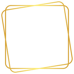 Minimalist golden geometric frames in art deco style | Luxury gold borders for social media post or wedding invitation | Elegant art deco frames and borders collection