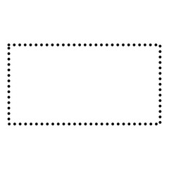 Set of abstract geometric dotted shapes | Dots line geometric shapes. Dotted frames pentagon, triangle, pyramid, hexagon, heptagon, sphere, and other geometrical figures.