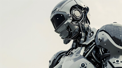 The robot, the android, is ready to perform work functions. AI Generated