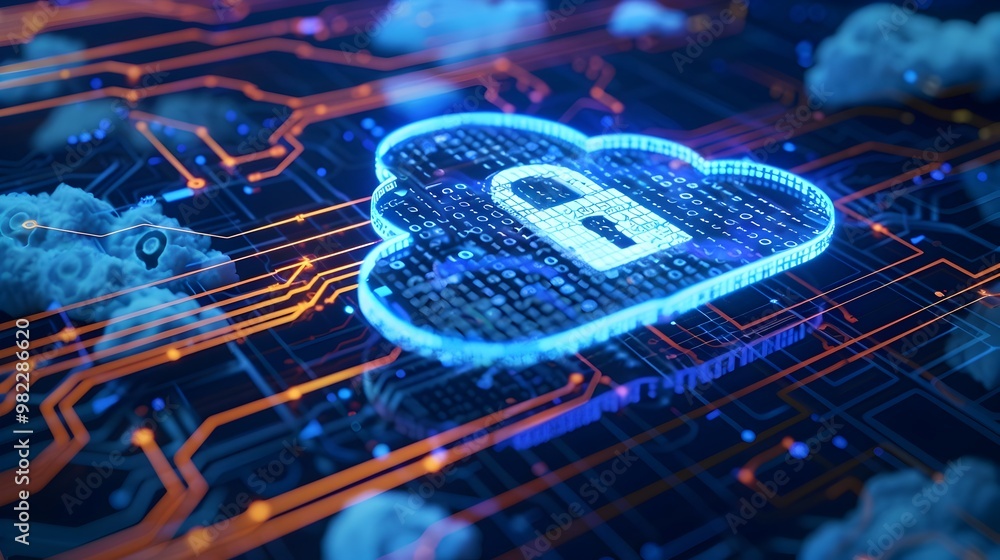 Poster secure cloud storage with encrypted data for cybersecurity protection