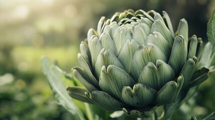 Close-up of an Artichoke Bud
