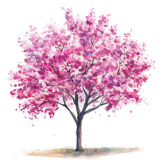 Naklejka premium PNG Vibrant cherry blossom tree in full bloom