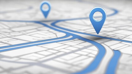 Fototapeta premium Strategic 3D Business Roadmap on White Background for Corporate Presentations