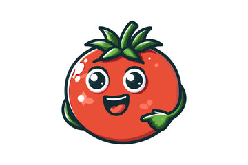 tomato cartoon silhouette vector design.