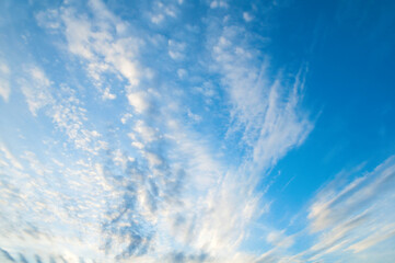 Sunset sky background, sky landscape with white dramatic clouds - sunset sky with clouds, evening...