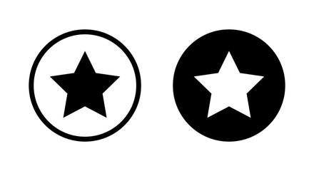 Star icon on black circle. Twinkle concept