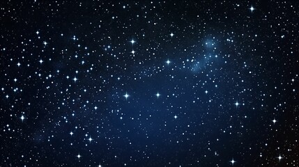 Deep Blue Starry Sky with Twinkling Stars