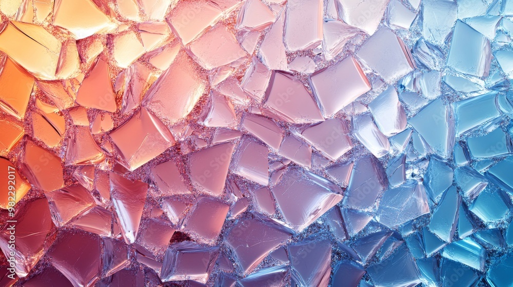 Poster Abstract Pattern of Interlocking Iridescent Crystals with a Gradient Transition from Orange to Blue