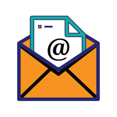 envelope icon. emails and messages. flat design style. Suitable for sending files, files, data, interactions. vector design template