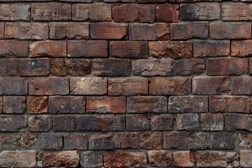 Fototapeta premium Photo of Old brown brick wall. Background texture for backdrops or mapping