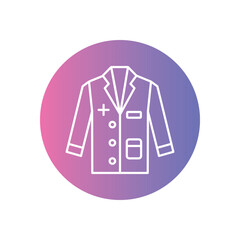 Doctor's Coat vector icon stock illustration