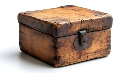 a wooden box with a lock

